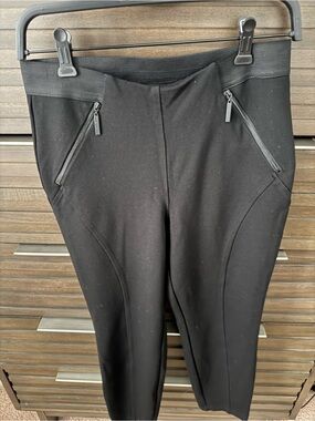 Marc Black Zip-Pocket Ponte Legging Pants